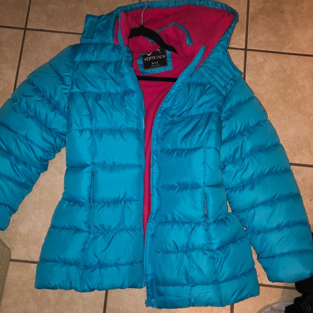 New blue and pink snow jacket